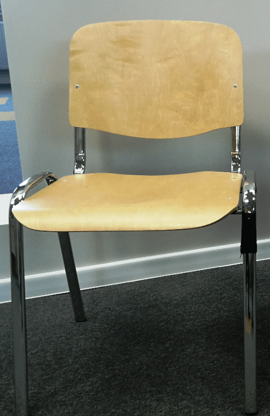 krzesło Iso Clean chrom sklejka brzoza